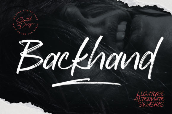 Backhand Font Poster 1