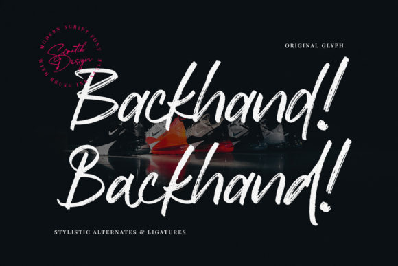 Backhand Font Poster 2