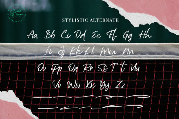 Backhand Font Poster 7