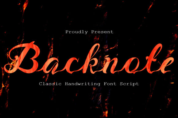 Backnote Font Poster 1