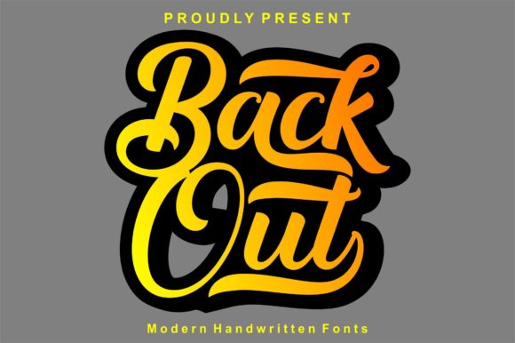 Backout Font Poster 1