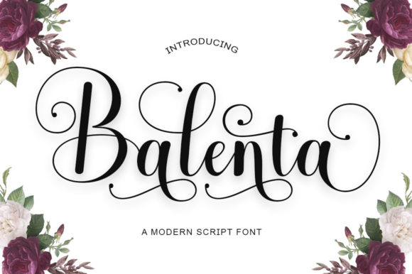Balenta Script Font Poster 1
