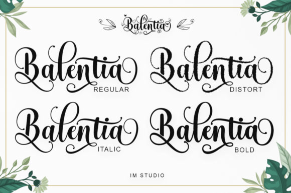 Balentia Font Poster 9