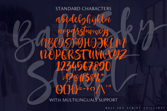 Bali Sky Font Poster 5