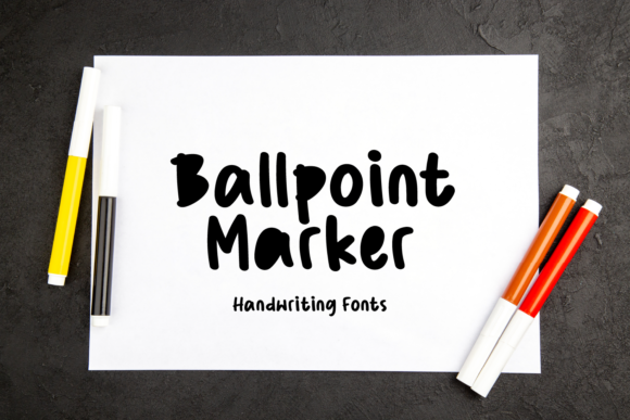 Ballpoint Marker Font Poster 1