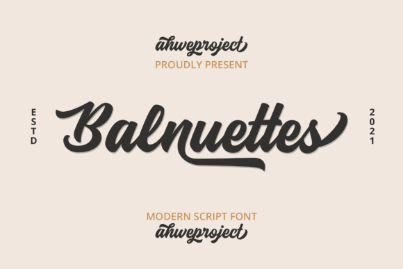 Balnuettes Font Poster 1