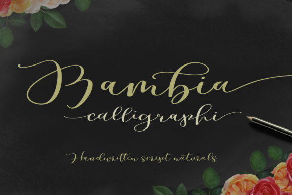 Bambia Calligraphi Font Poster 1
