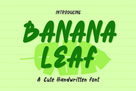 Banana Leaf Font Poster 1
