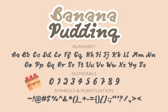 Banana Pudding Font Poster 2