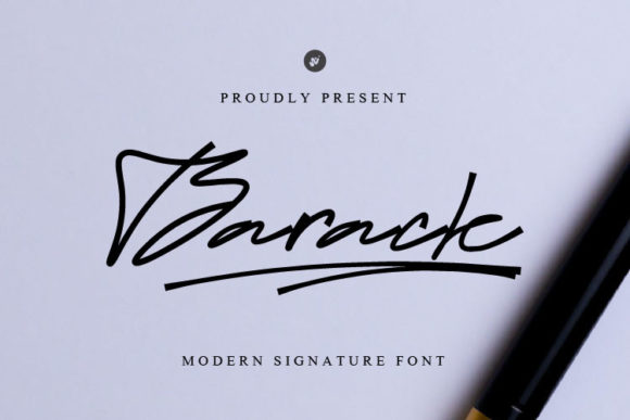 Barack Script Font Poster 1