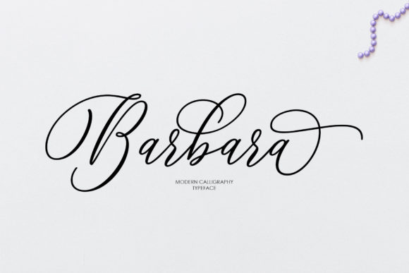 Barbara Script Font Poster 5