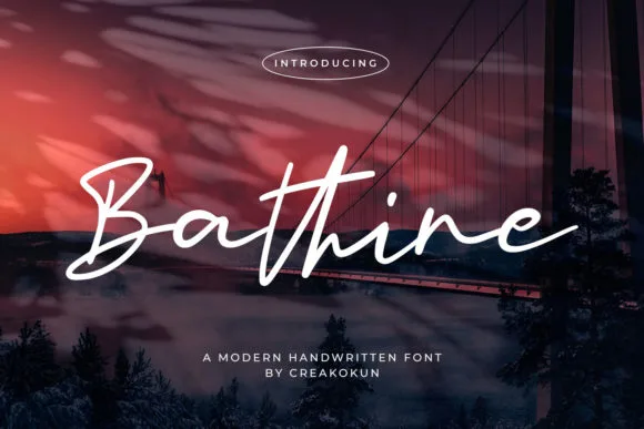 Bathine Font Bathine Font Poster 1