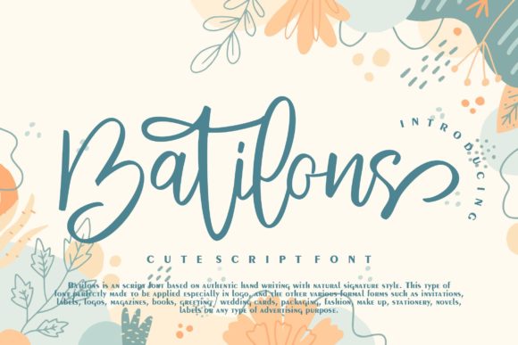 Batilons Script Font Poster 1