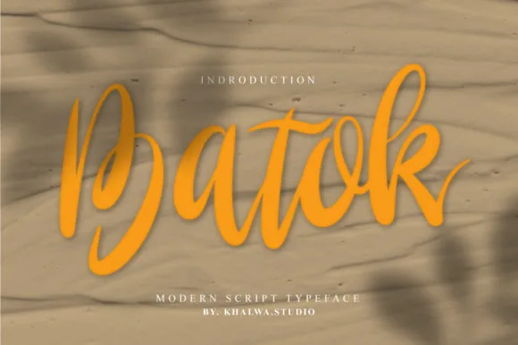 Batok Script Font Batok Script Font Poster 1