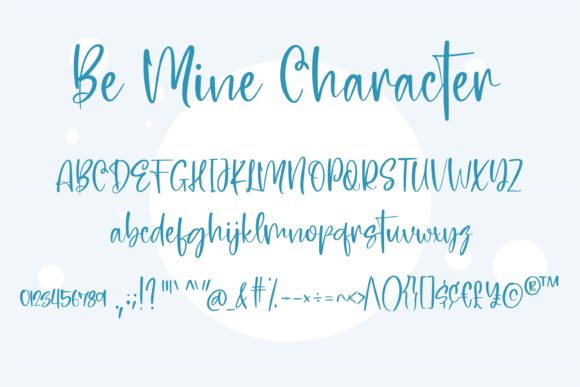 Be Mine Font Font Poster 11