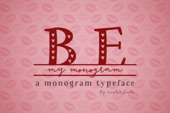 Be My Monogram Font Poster 1