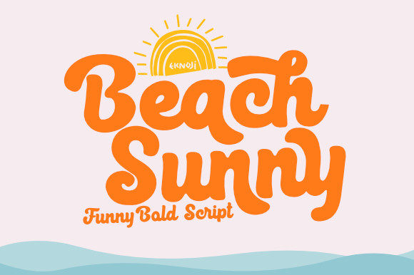 Beach Sunny Font Poster 1