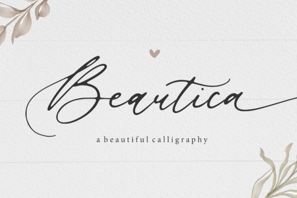 Beautica Beautiful Calligraphy Font Poster 1