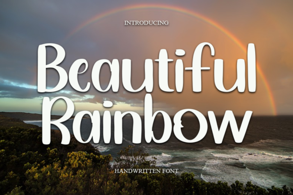 Beautiful Rainbow Font Poster 1