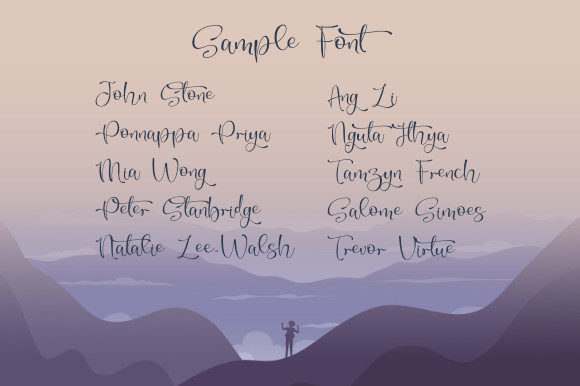 Beauty Azure Font Poster 5