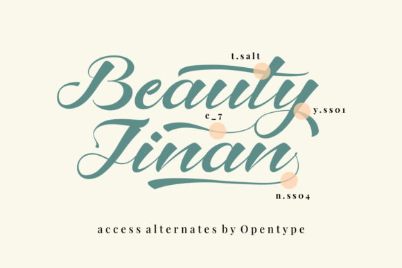 Beauty Jinan Font Poster 2