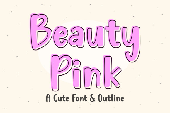 Beauty Pink Font Poster 1
