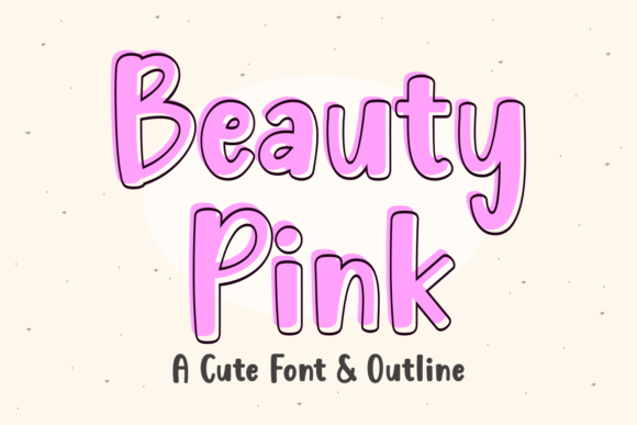 Beauty Pink Font Beauty Pink Font Poster 1