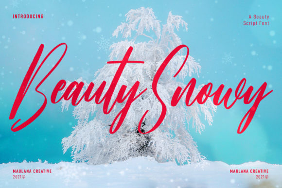 Beauty Snowy Script Font Poster 1
