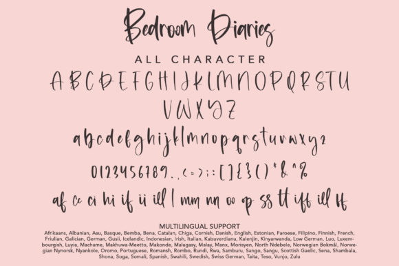 Bedroom Diaries Font Poster 9