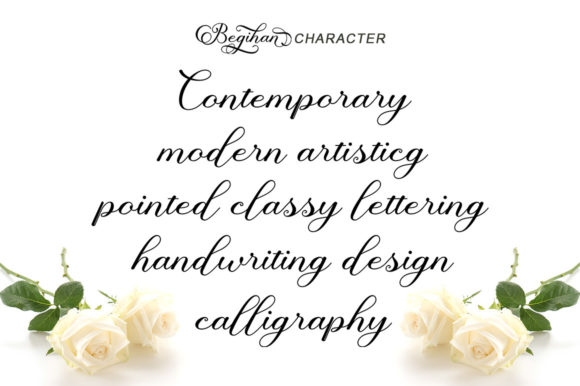 Begihan Script Font Poster 5