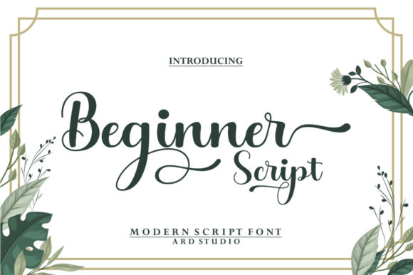 Beginner Script Font Poster 1