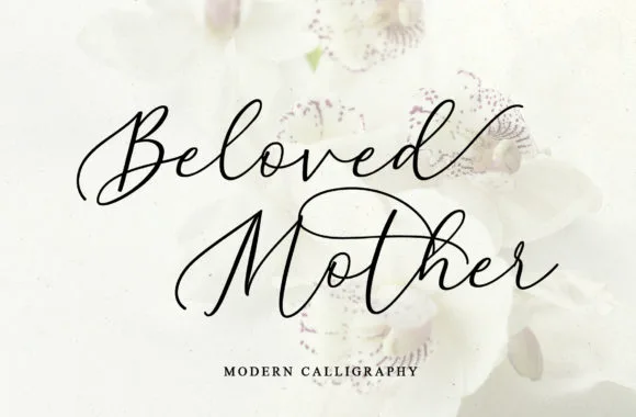 Beloved Mother Font Beloved Mother Font Poster 1
