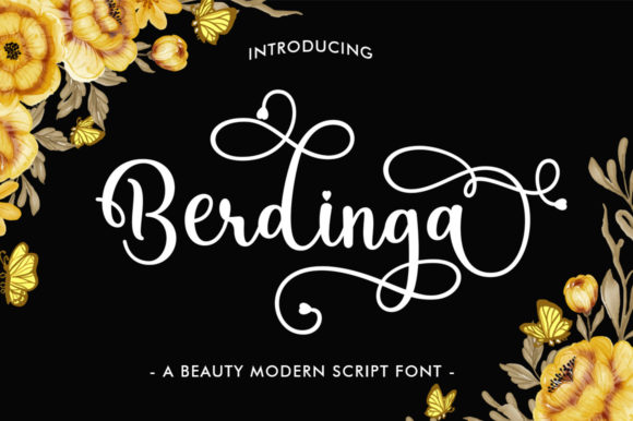 Berdinga Script Font Poster 1