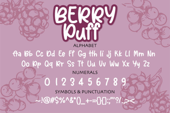 Berry Puff Font Poster 2