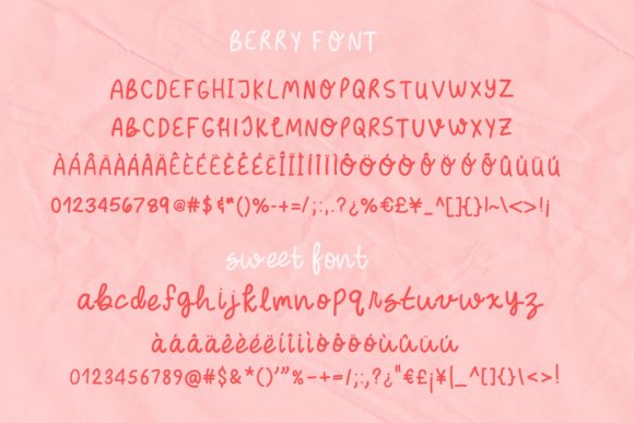 Berry Sweet Font Poster 10