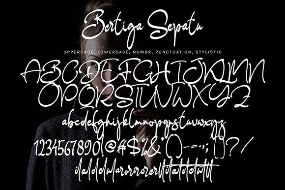 Bertiga Sepatu Font Poster 8