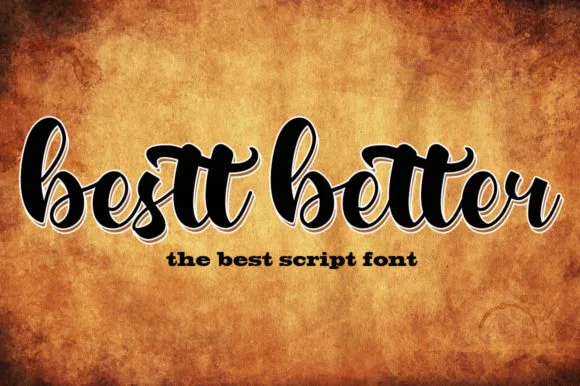 Bestt Better Font Bestt Better Font Poster 1