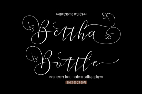 Bettha Bottle Font Poster 1