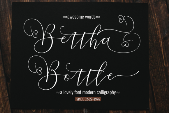 Bettha Bottle Font Poster 13