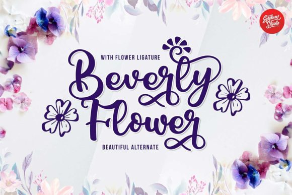Beverly Flower Font Poster 1