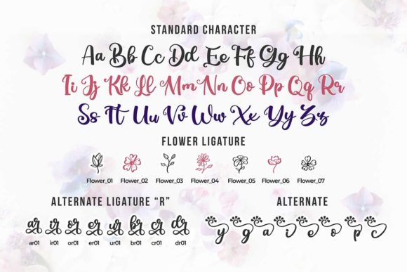 Beverly Flower Font Poster 8