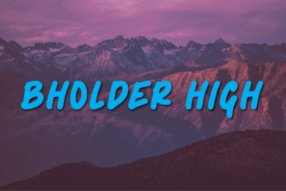 Bholder High Font Poster 1