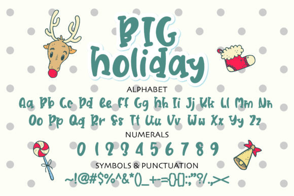 Big Holiday Font Poster 2