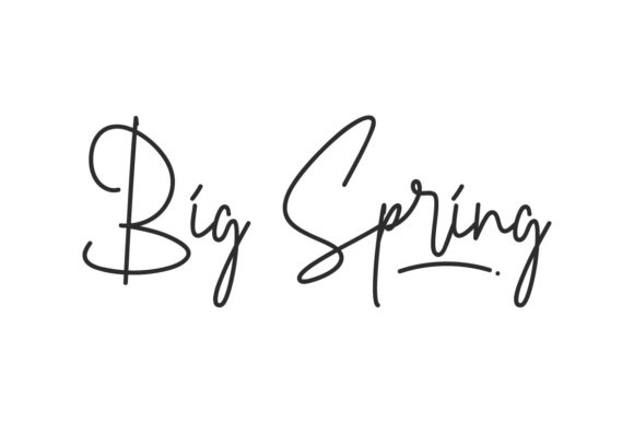 Big Spring Font Poster 1