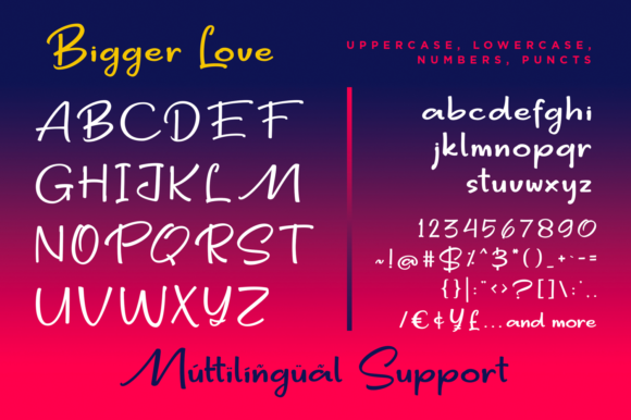 Bigger Love Font Poster 6