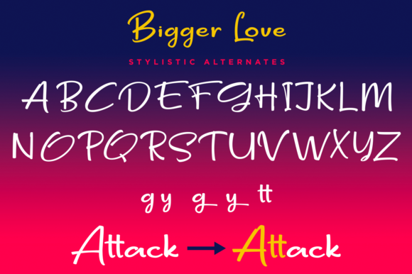 Bigger Love Font Poster 7