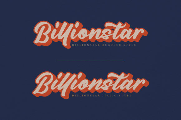 Billionstar Font Poster 2