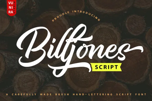 Billjones | Brush Hand-Lettering Script Font Billjones | Brush Hand-Lettering Script Font Poster 1