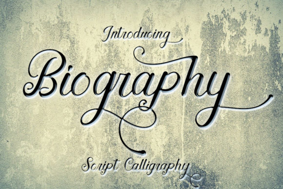 Biography Font Poster 1