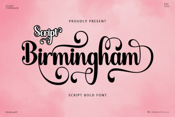 Birmingham Script Font Poster 1